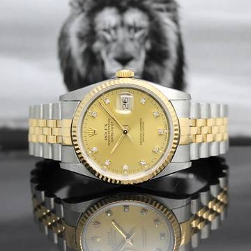  Rolex Datejust 36 Stahl/Gold Ref :16233 Rolex Box & Papiere von 1989 </h1> 