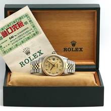 Thumbnail von Rolex Datejust 36 Stahl/Gold Ref :16233 Rolex Box & Papiere von 1997 </h1>