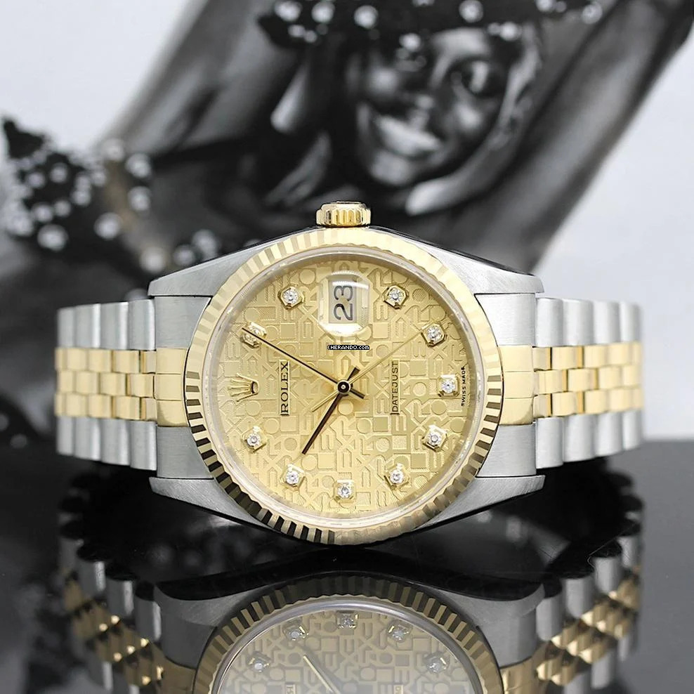 Rolex Datejust 36 Stahl/Gold Ref :16233 Rolex Box & Papiere von 1997 </h1>