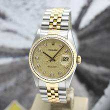Thumbnail von Rolex Datejust 36 Stahl/Gold Ref :16233 Rolex Box & Papiere von 1999 </h1>