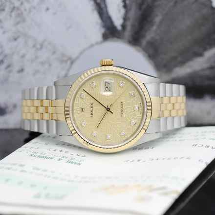  Rolex Datejust 36 Stahl/Gold Ref :16233 Rolex Box & Papiere von 1999 </h1> 