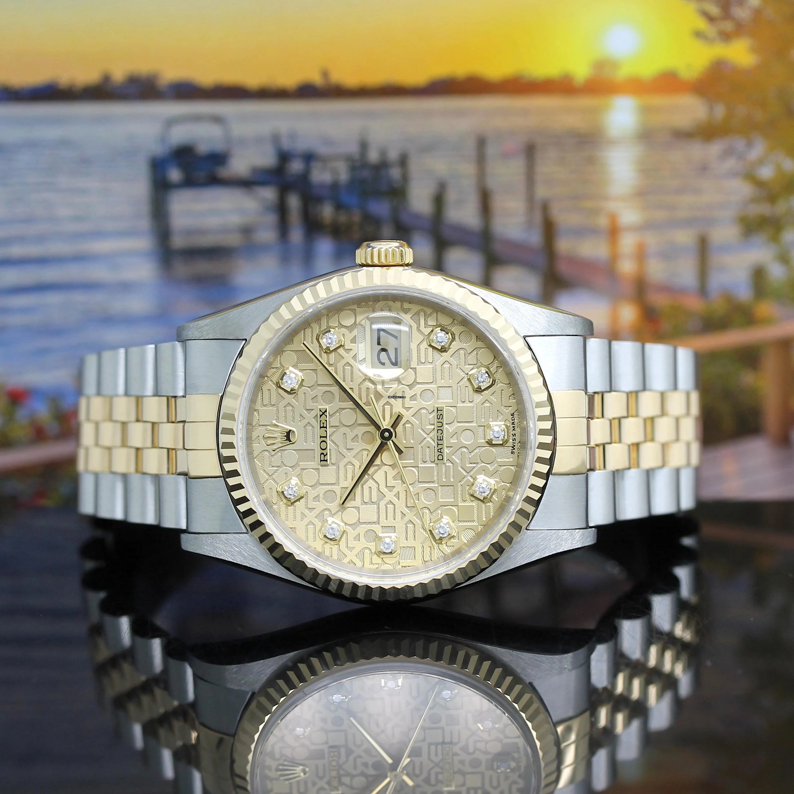 Rolex Datejust 36 Stahl/Gold Ref :16233 Rolex Box & Papiere von 2002 </h1>