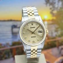 Thumbnail von Rolex Datejust 36 Stahl/Gold Ref :16233 Rolex Box & Papiere von 2002 </h1>