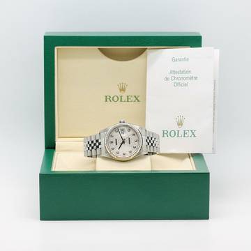 Rolex Datejust 36 Stahl Ref :16234 Rolex Box & Papiere von 2005 </h1>