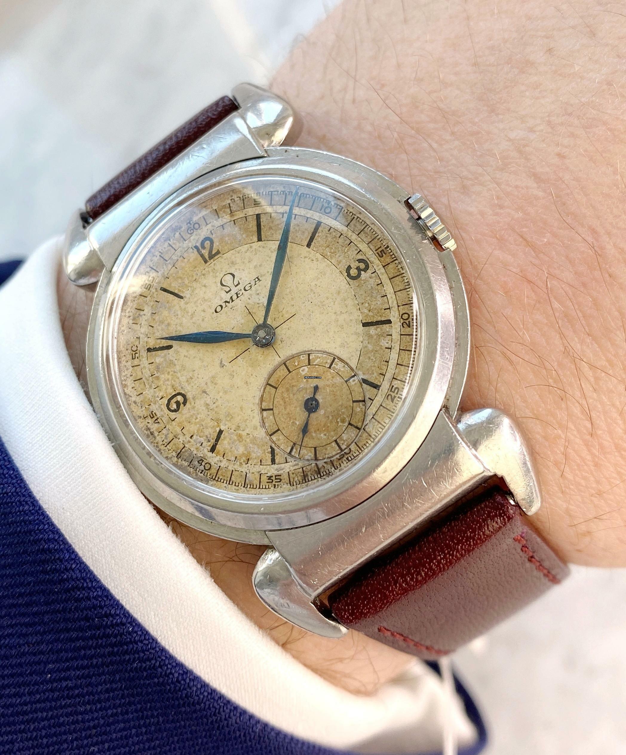 Omega Classic Extremely Rare Big Scarab Sector Dial 35mm Serviced Vintage