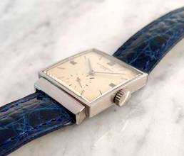 Thumbnail von Patek Philippe Vintage Seltene Vintage Edelstahl Stahl Tank ref 1408 1408