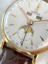 Thumbnail von Omega Seamaster Cosmic Serviced Triple Date Cosmic Moonphase Solid Gold Vintage 2473 2473