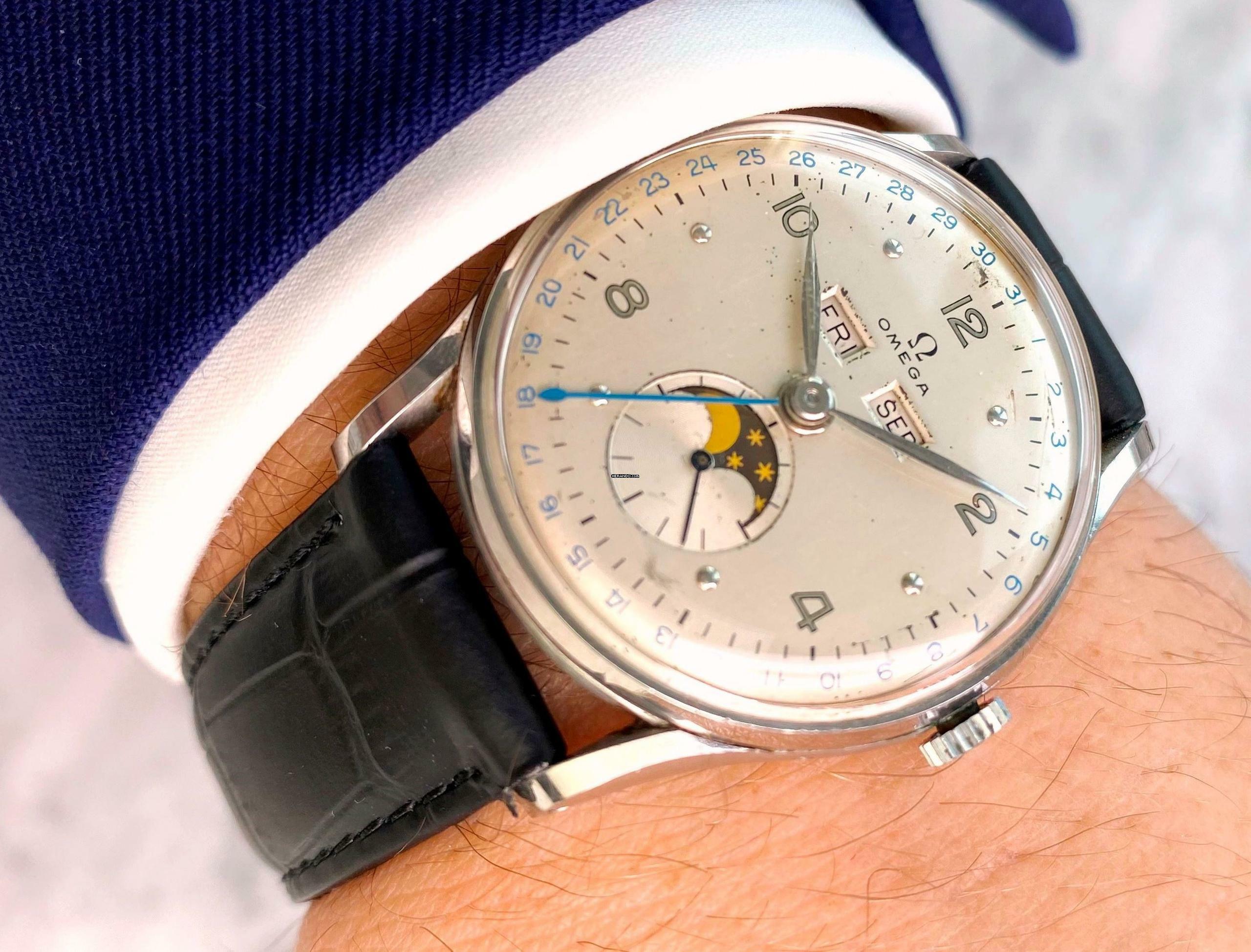 Omega Seamaster Cosmic Triple Date Moonphase Vintage Steel 2471 2471