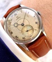 Thumbnail von Omega Classic Vintage 37mm Oversize Jumbo Art Deco ck 2181 Two Tone Bullseye Dial EXTRACT 2181