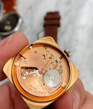 Thumbnail von Omega Bumper Rare Art Deco Case Honeycomb Dial Automatic Bumper 3950 3950