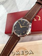 Thumbnail von Omega Classic Serviced 35mm Vintage FULL SET Box Papers Black Restored Dial 2605 2605