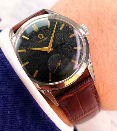  Omega Classic Serviced Vintage Handwinding Black Tropical Dial 2605 2605 