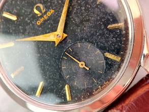 Thumbnail von Omega Classic Serviced Vintage Handwinding Black Tropical Dial 2605 2605