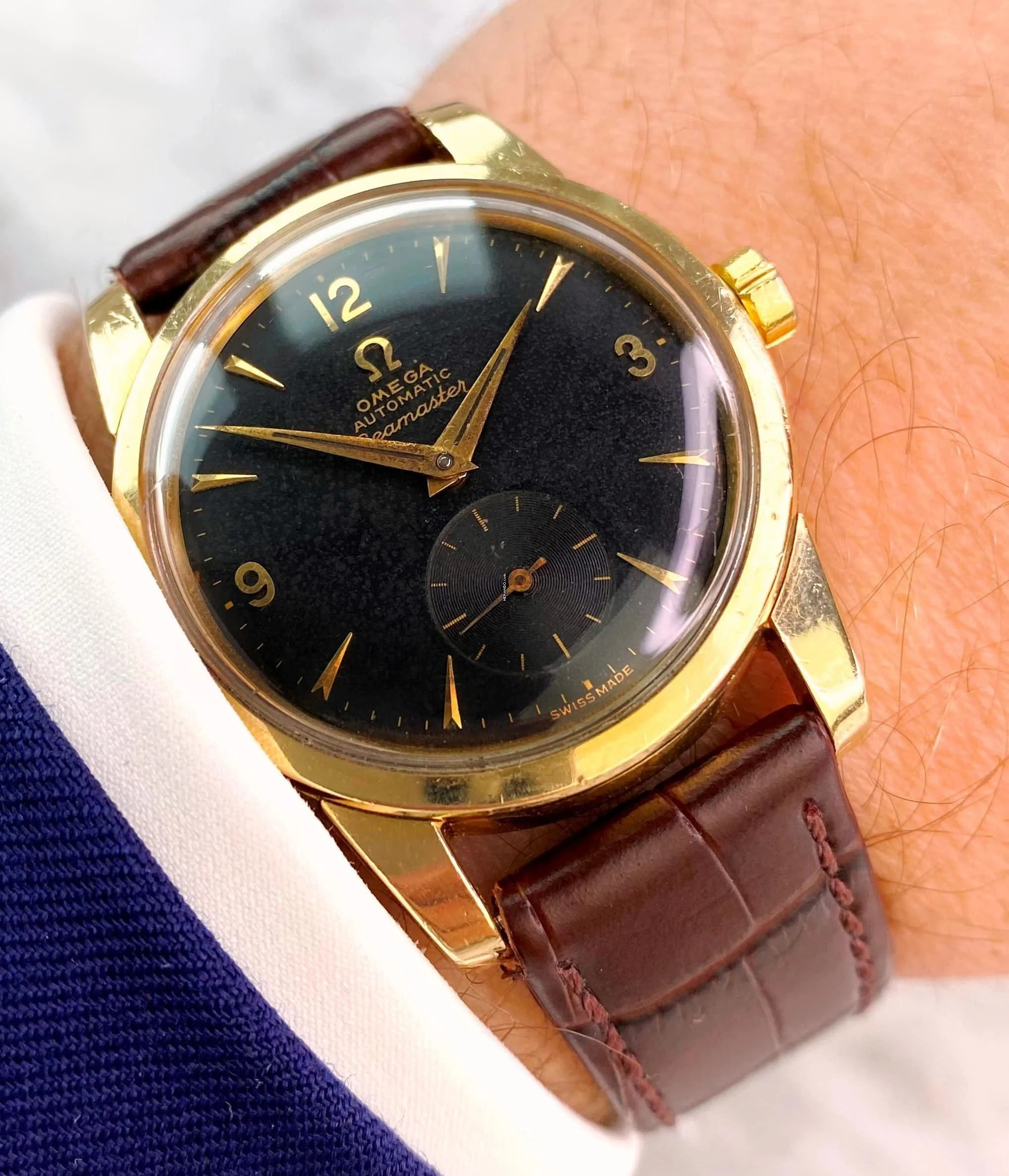 Omega Seamaster Vintage Automatic Black Original Dial 2848 Chocolate 2848 </h1>
