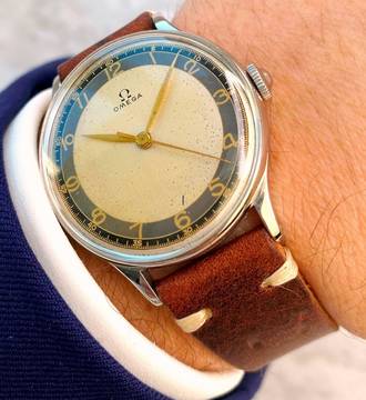  Omega Classic Vintage Bullseye Dial - Three colored Dial - Art Deco vintage 