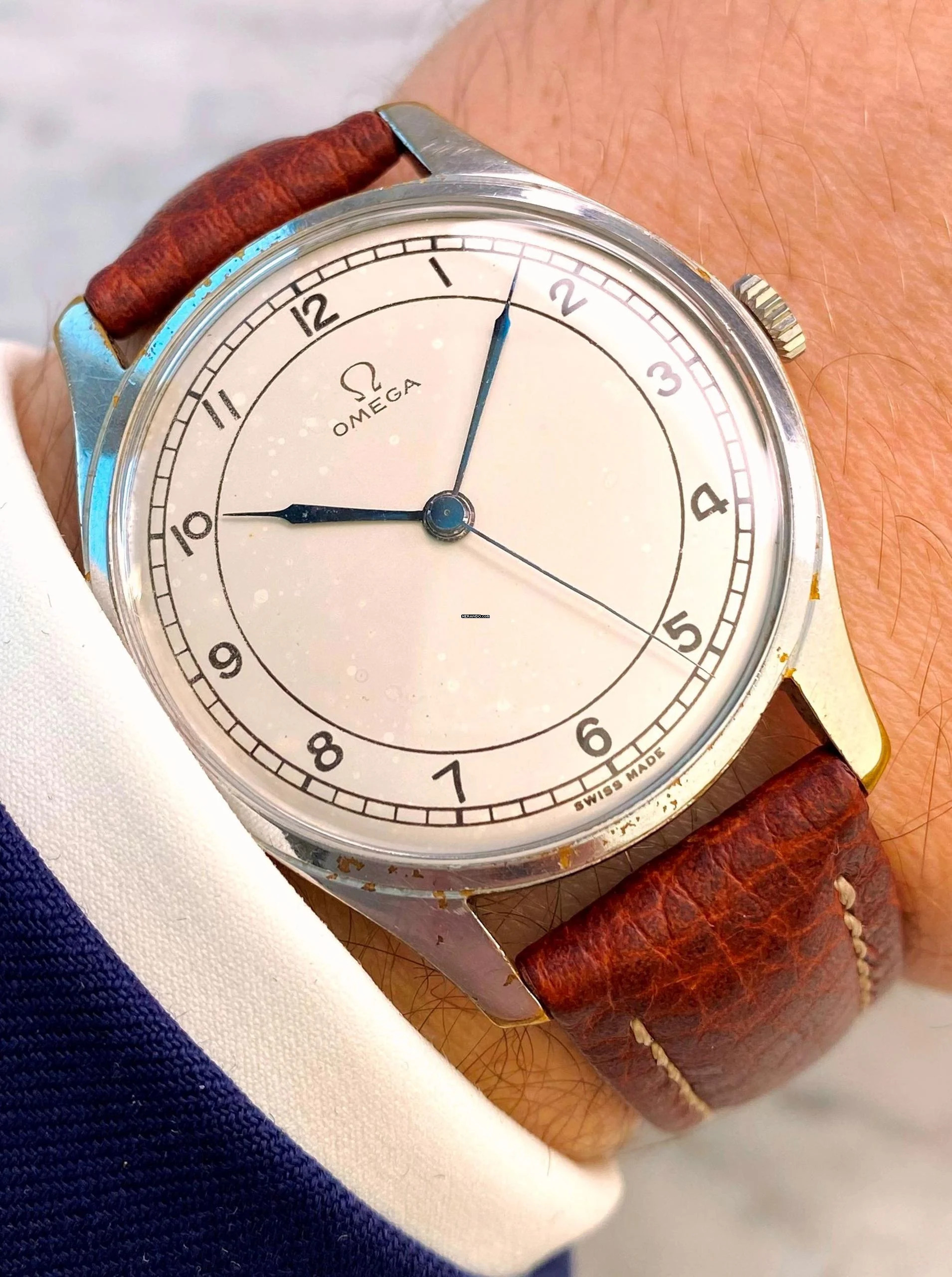 Omega Classic Serviced 36mm Beautifully Restored Sector Dial Art Deco vintage