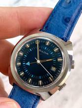 Thumbnail von Bulova Wrist Alarm Steel Blue Dial Top Condition