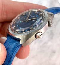 Thumbnail von Bulova Wrist Alarm Steel Blue Dial Top Condition