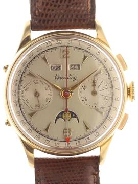  Breitling Gents Chronograph Wristwatch Calendar , with Moon Phase </h1> 