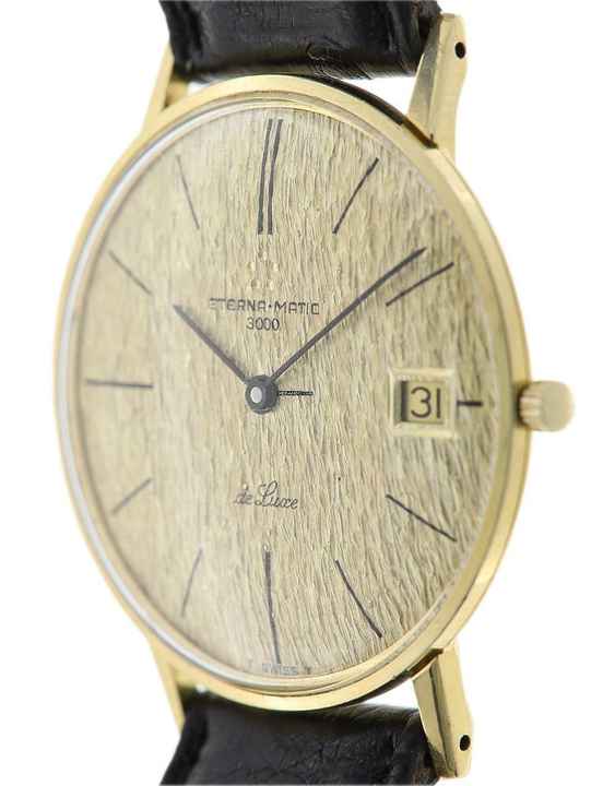  Eterna 3000 De Luxe 18 k Yellow Gold 1960s 