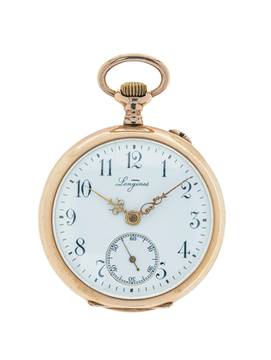  Longines Fob Watch 14 k Rose Gold 1900s 