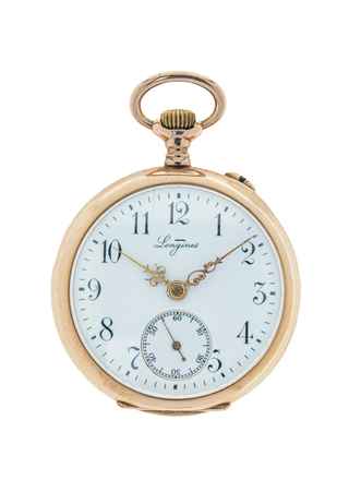  Longines Fob Watch 14 k Rose Gold 1900s 