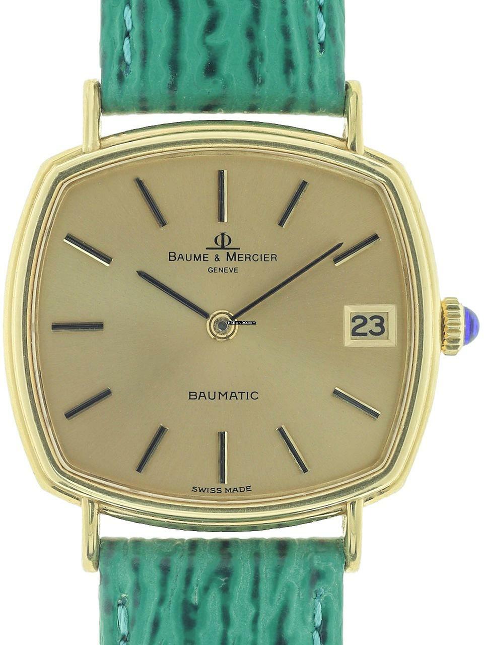  Baume & Mercier Baumatic NOS 18 k Yellow Gold 1960s 