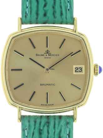  Baume & Mercier Baumatic NOS 18 k Yellow Gold 1960s 