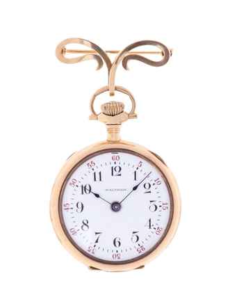  Waltham Fob Watch 14 k Rose Gold 1900s 