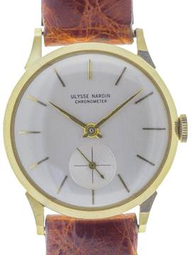  Ulysse Nardin Chronometer 18 k Yellow Gold 1950s 