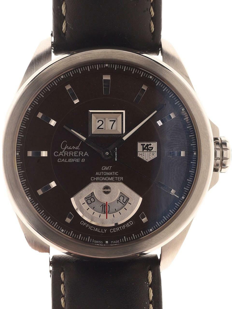 TAG Heuer Grand Carrera Gents Automatic Wristwatch Grand Carrera GMT Chronometer officially certified with GMT feature </h1>