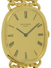 Thumbnail von Patek Philippe Ellipse d'Or Full Set Gents manual wind medium 3/4 size Wristwatch PATEK PHILIPPE GENEVE , complete Set