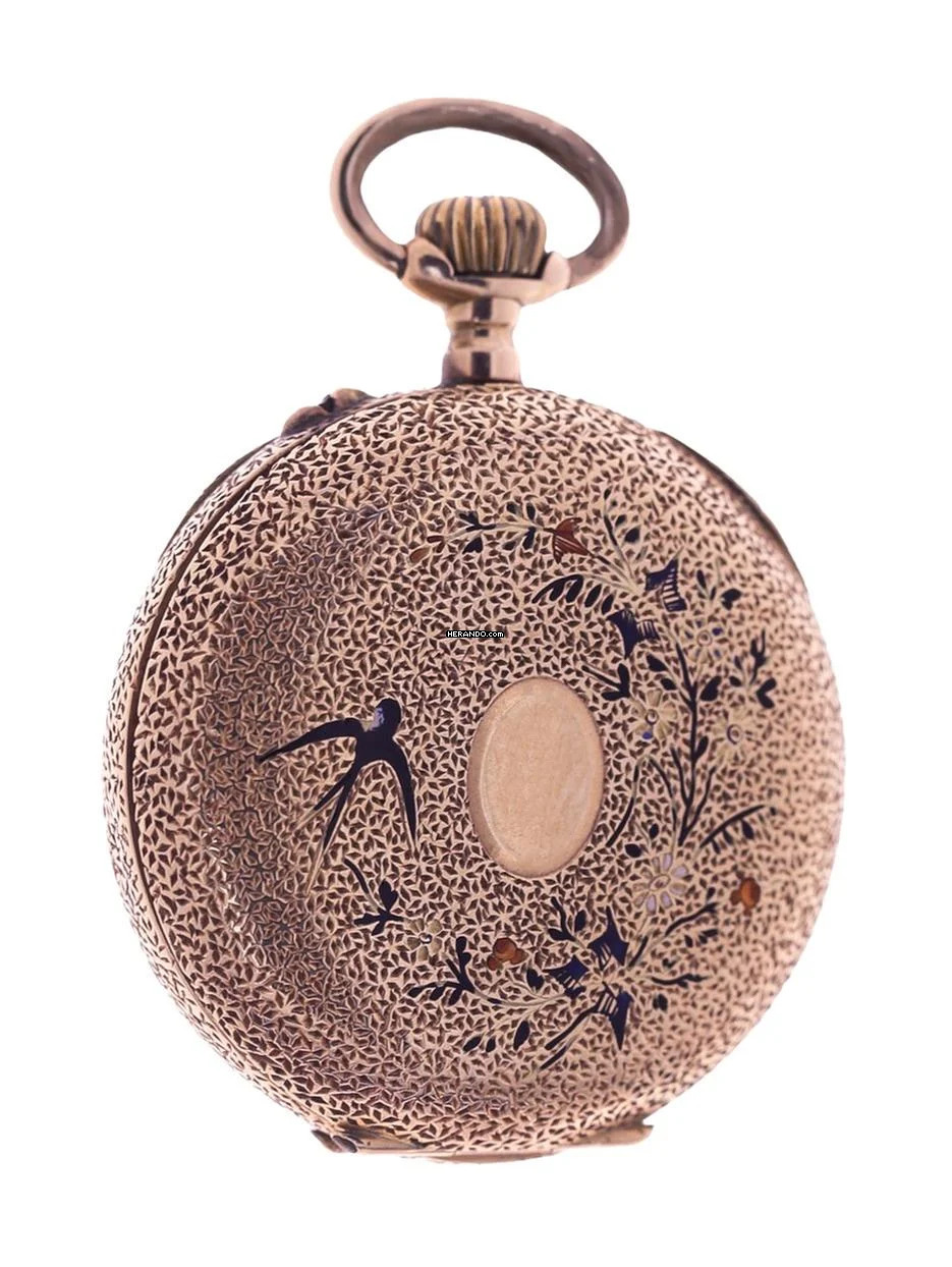 Thumbnail von Swiss Fob Watch 14 k Rose Gold 1900s