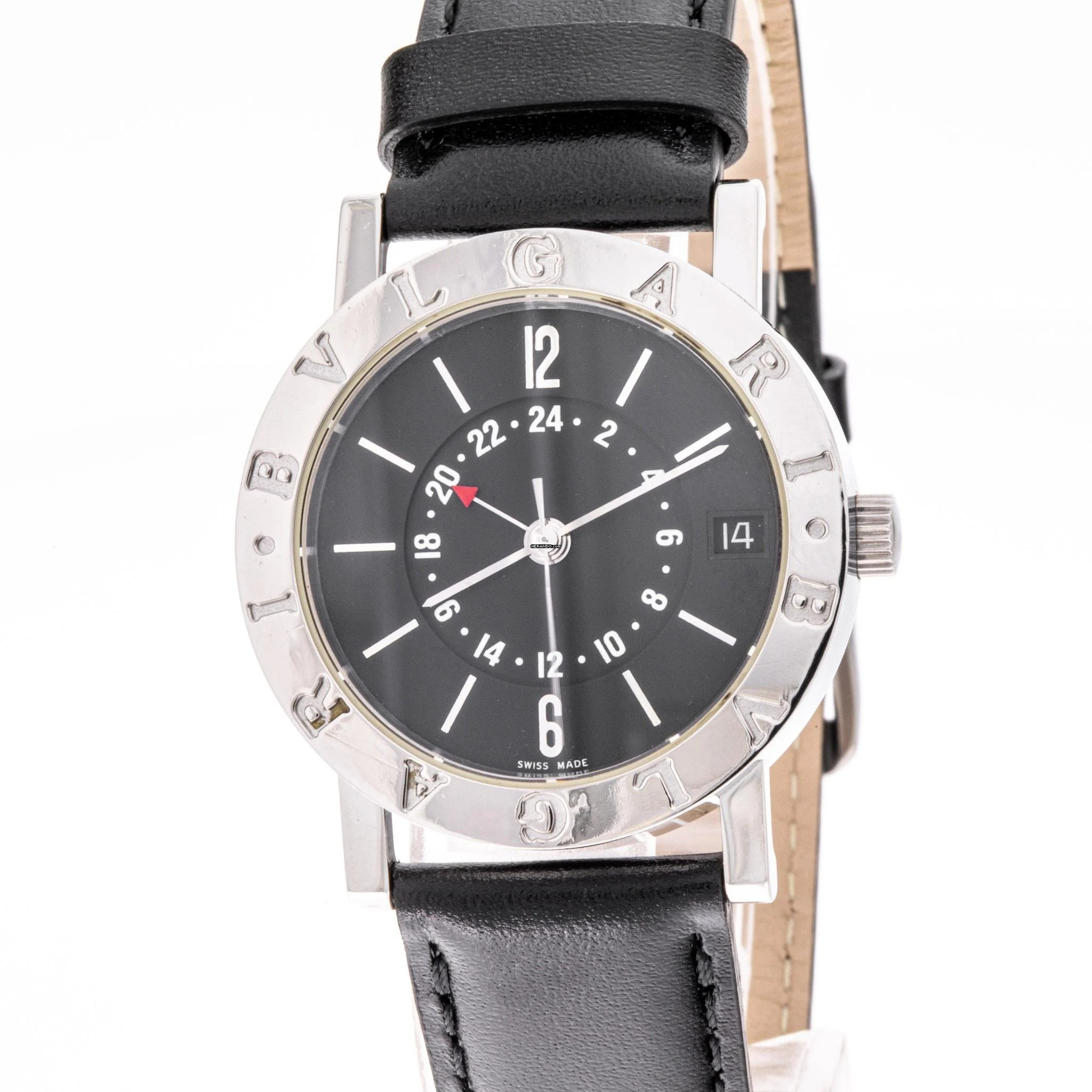  Bulgari Bulgari 33 GMT Steel Black BB33SL Lady 