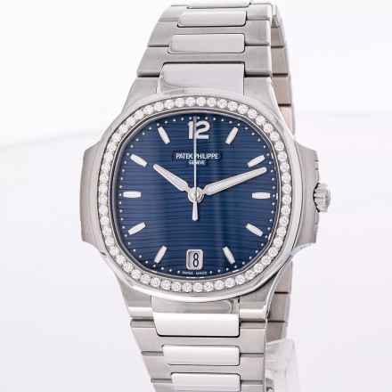  Patek Philippe Nautilus 35 Steel Blue Diamond 7118/1200A-001 like NEW 2021 Full Set 
