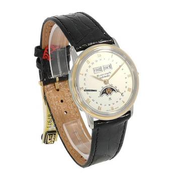 Blancpain Villeret Moonphase Armbanduhr Villeret Moonphase Automatik aus Stahl / 750 Gelbgold 