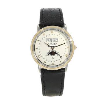  Blancpain Villeret Moonphase Armbanduhr Villeret Moonphase Automatik aus Stahl / 750 Gelbgold </h1> 