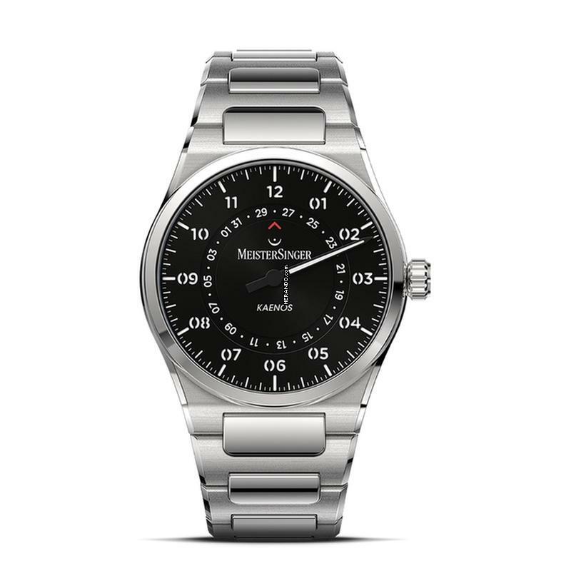  Meistersinger Herrenuhr Kaenos Open Date Automatik - Schwarz 