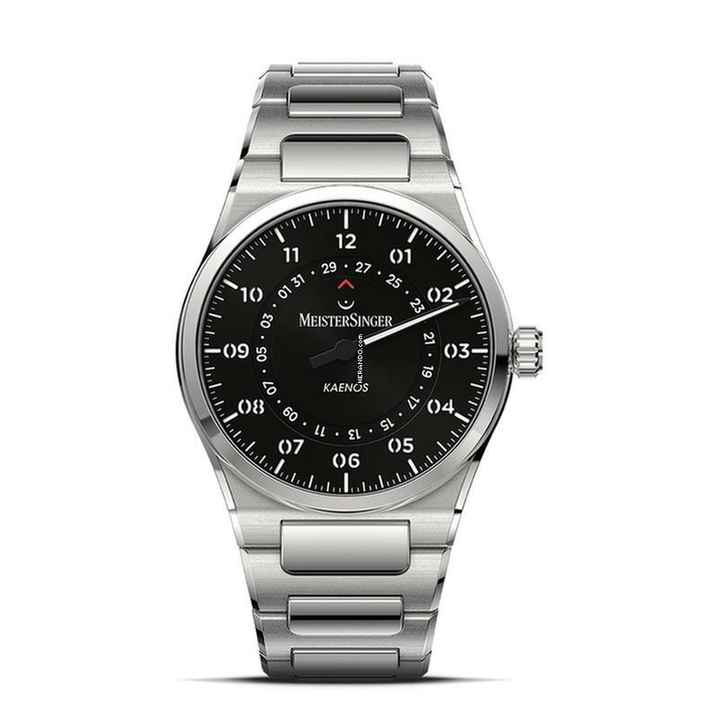  Meistersinger Herrenuhr Kaenos Open Date Automatik - Schwarz 