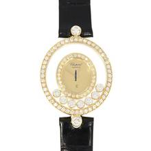 Thumbnail von Chopard Happy Diamonds Damenarmbanduhr Happy Diamonds Quarz mit Brillanten und Diamanten aus 750 Gelbgold Schliesse vergoldet