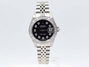 Thumbnail von Rolex Lady-Datejust 26mm Black Diamonds Dial With After Diamonds Bezel - Full Set