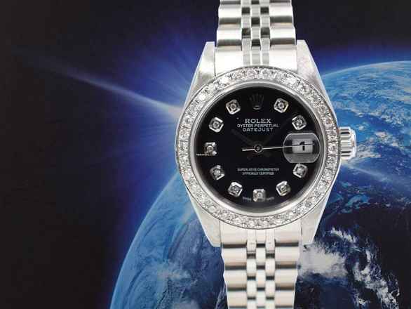  Rolex Lady-Datejust 26mm Black Diamonds Dial With After Diamonds Bezel - Full Set  