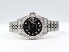 Thumbnail von Rolex Lady-Datejust 26mm Black Diamonds Dial With After Diamonds Bezel - Full Set
