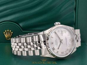 Thumbnail von Rolex Datejust 36 16234 Silver Roman Dial - Full Set 36mm </h1>