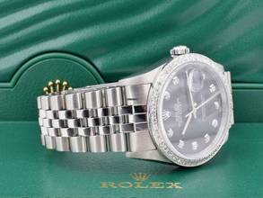 Thumbnail von Rolex Datejust Black Dial With Big Diamonds - After Diamonds Bezel 36mm