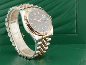 Thumbnail von Rolex Datejust Turn-O-Graph 36mm Turnograph 116261 Steel & Rose Gold Black Dial Service Rolex