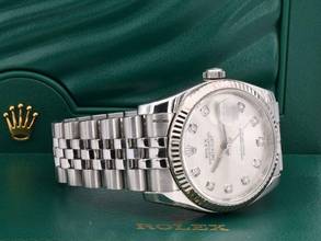 Thumbnail von Rolex Datejust 36 116234 Silver Dial With Big Diamonds - Full Set 36mm </h1>