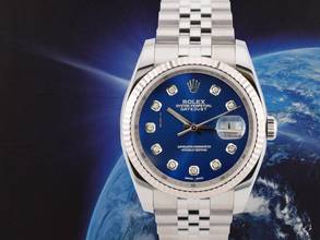 Thumbnail von Rolex Datejust 36 116234 Blue Dial With Big Diamonds - Full Set 36mm </h1>