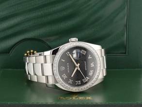 Thumbnail von Rolex Datejust Black Jubilee Roman Dial - After Diamonds Bezel 36mm