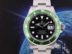 Thumbnail von Rolex Submariner Date 16610lv - New/nos Full Stickers Lc 170